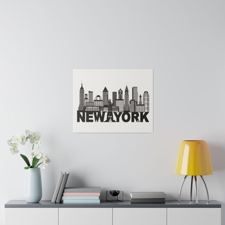 New York City Matte Canvas, Stretched, 0.75"