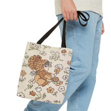 Vintage Girls Collecting Flowers Trending Tote Bag
