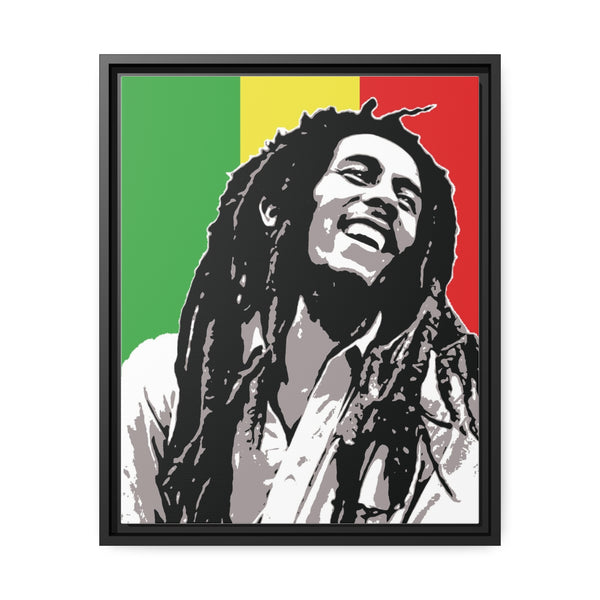 Portrait Bob Marley The Legend Matte Canvas W Black Frame