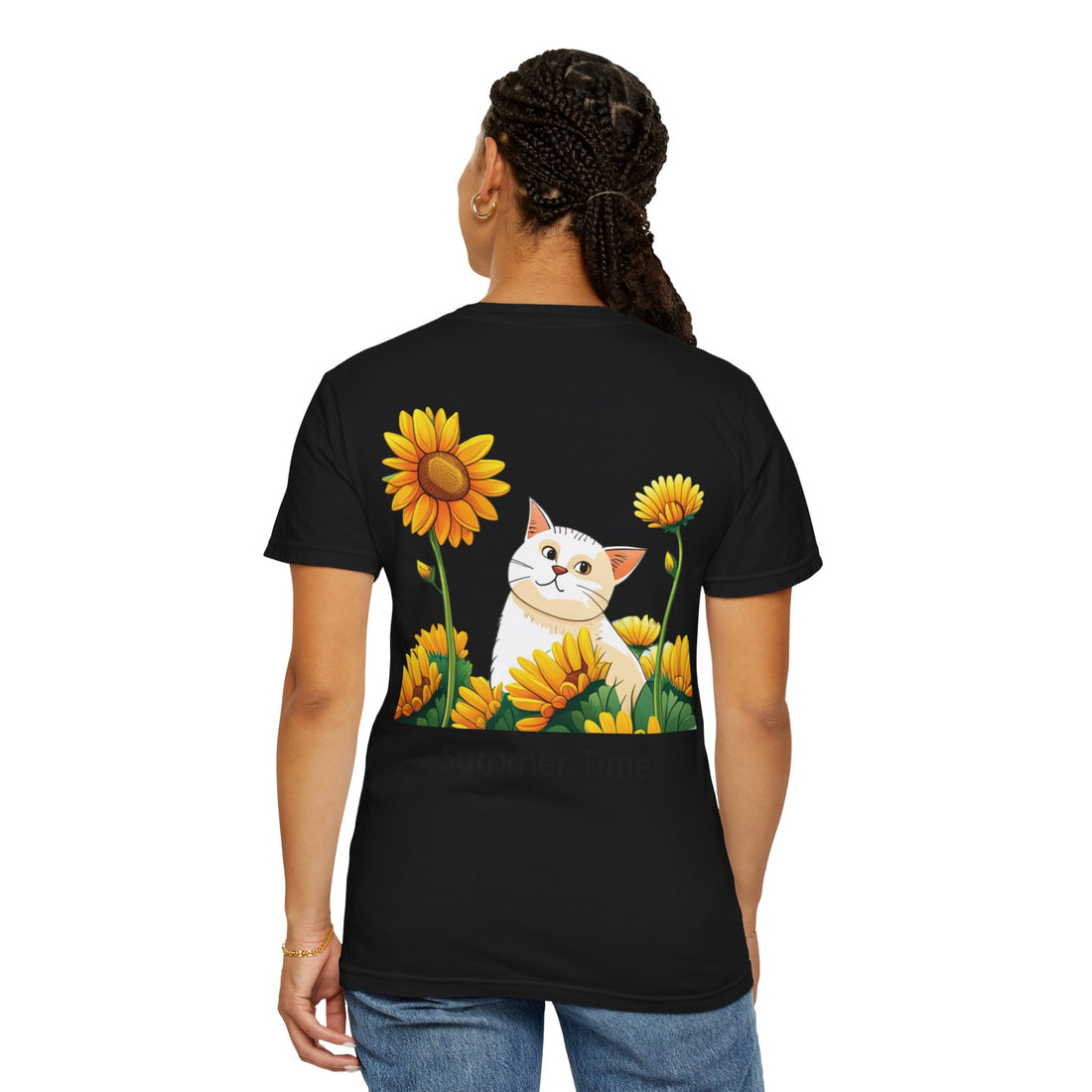 Summer Time - Sunshine Unisex Garment-Dyed T-shirt Love My Cat