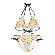 Summer Pattern Fruits Strappy Bikini Set
