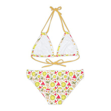Summer Pattern Fruits Strappy Bikini Set