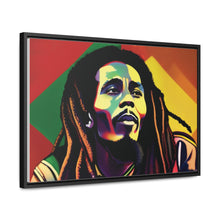 Colored Bob Marley Canvas Wraps, Horizontal Frame
