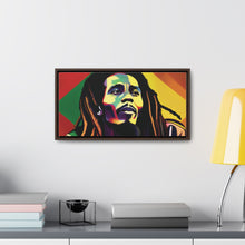 Colored Bob Marley Canvas Wraps, Horizontal Frame