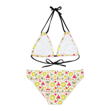 Summer Pattern Fruits Strappy Bikini Set