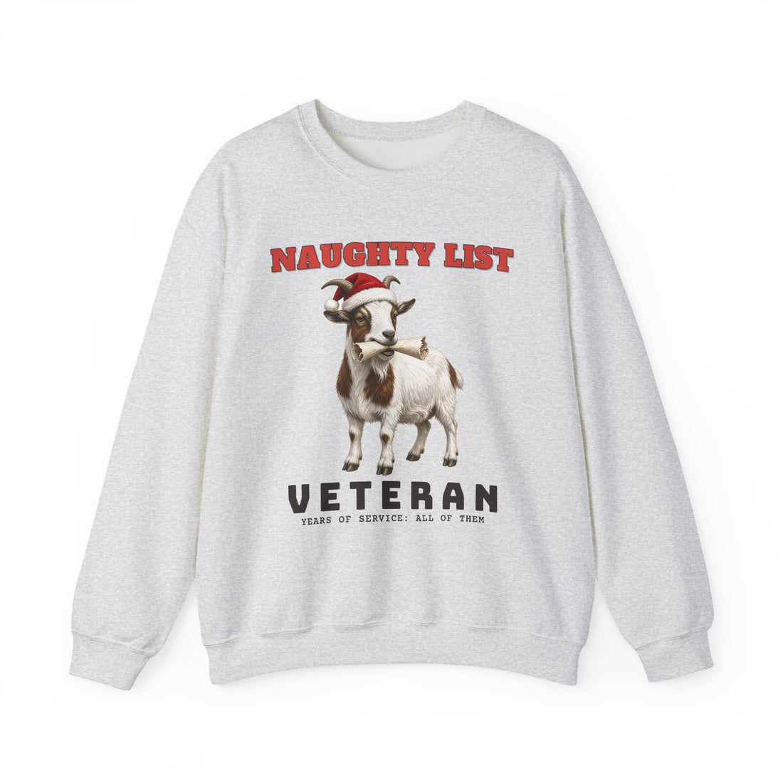 Naughty List Veteran funny sweatshirt, view 2