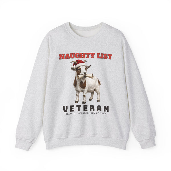 Naughty List Veteran funny sweatshirt, view 2