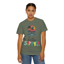 Hello Summer Sunset - Unisex Garment-Dyed T-shirt