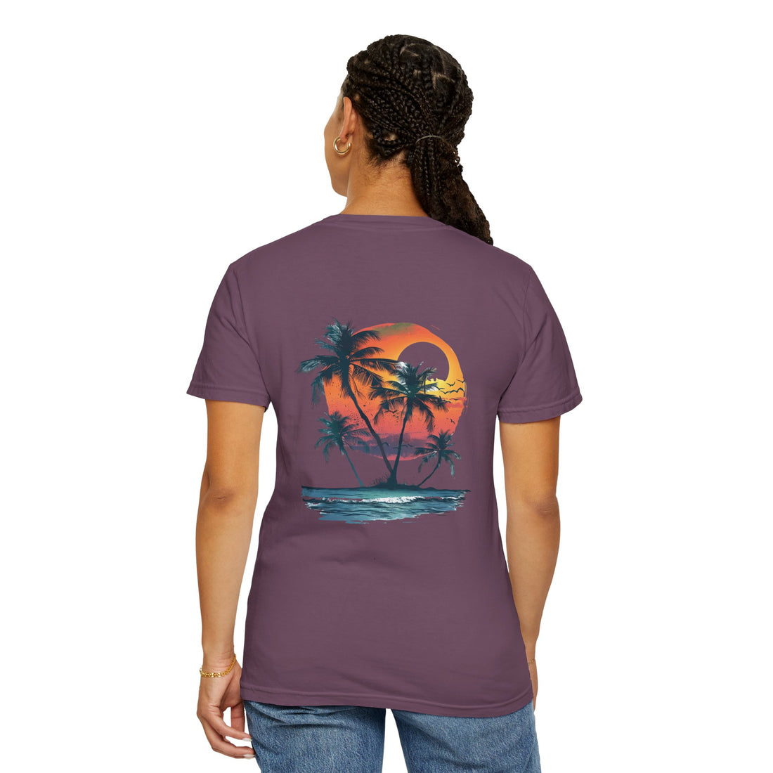 Hello Summer Sunset - Unisex Garment-Dyed T-shirt