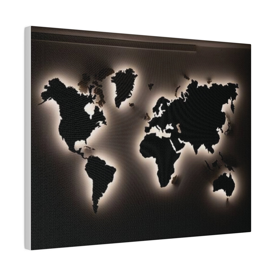 Motherboard map, World Map Matte Canvas, Stretched, 0.75"