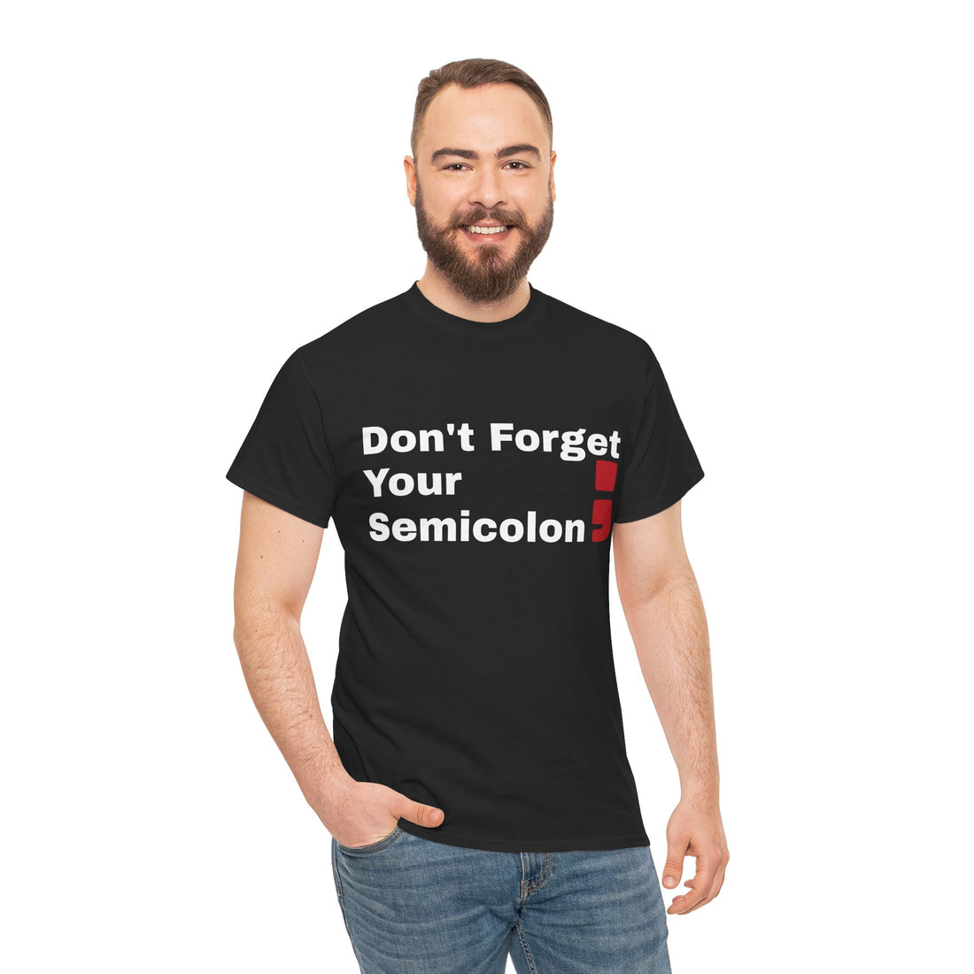 Don't Forget Your Semicolon - Oversized Unisex Tee