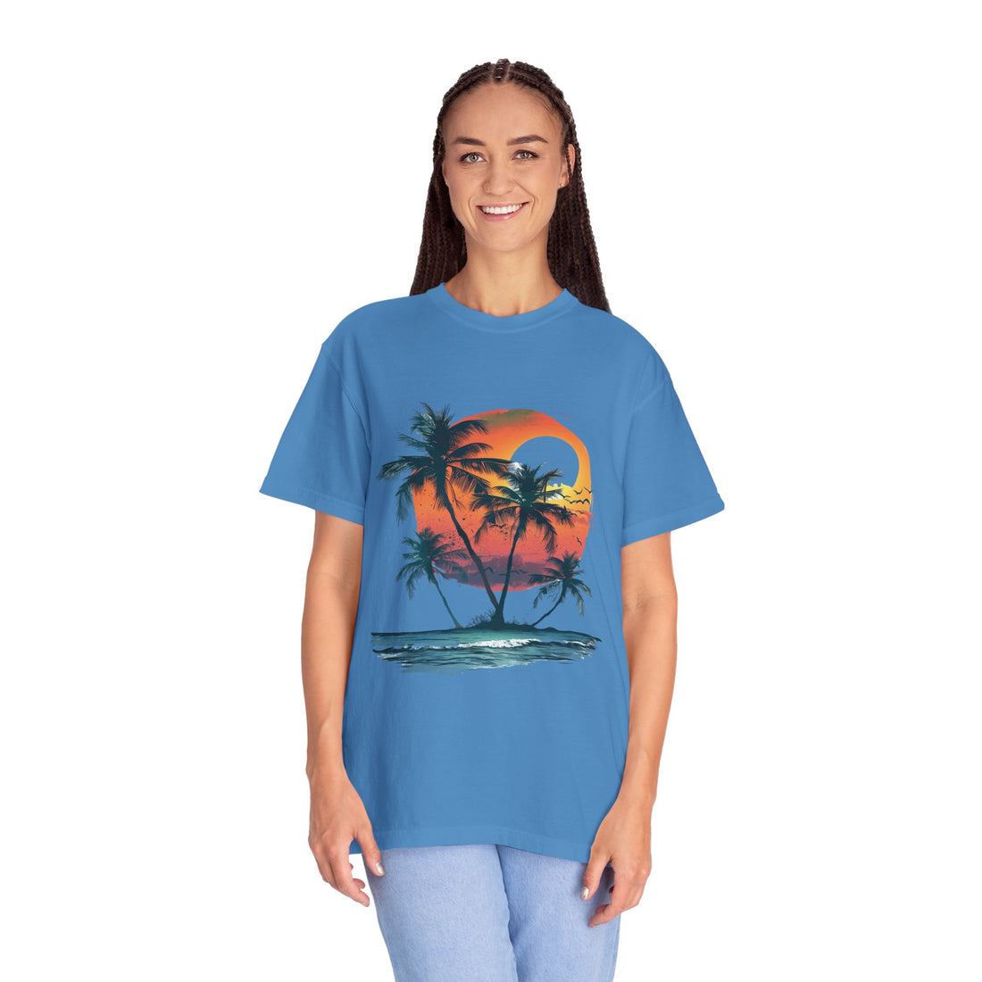 Summer Time - Sunshine Unisex Garment-Dyed T-shirt Love My Cat