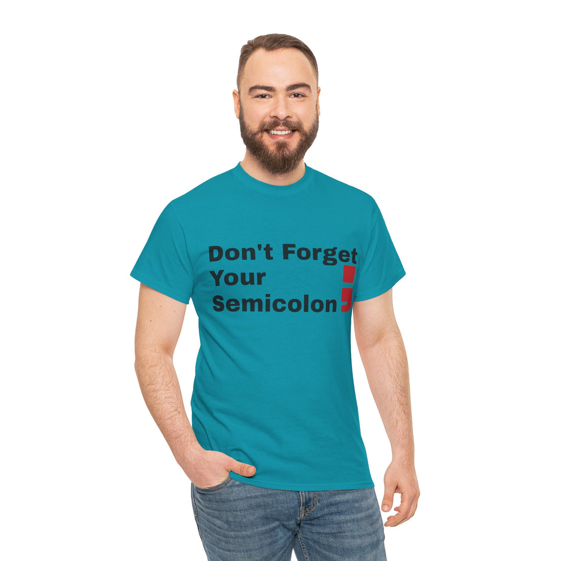 Don't Forget Your Semicolon - Oversized Unisex Tee