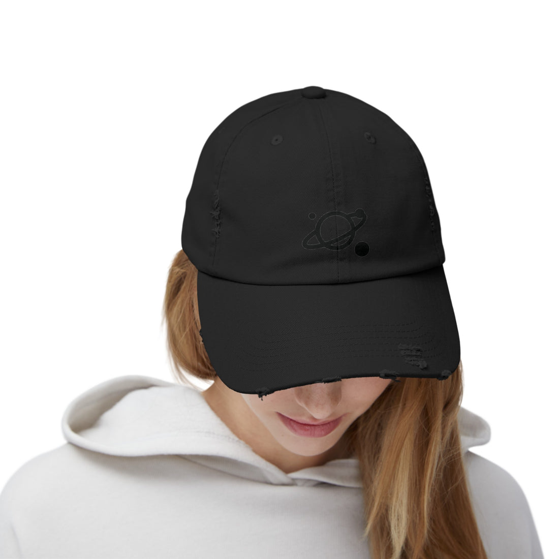 Unisex Distressed Saturn Cap