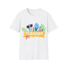 Hello Summer & Tiger in Back Unisex Softstyle T-Shirt