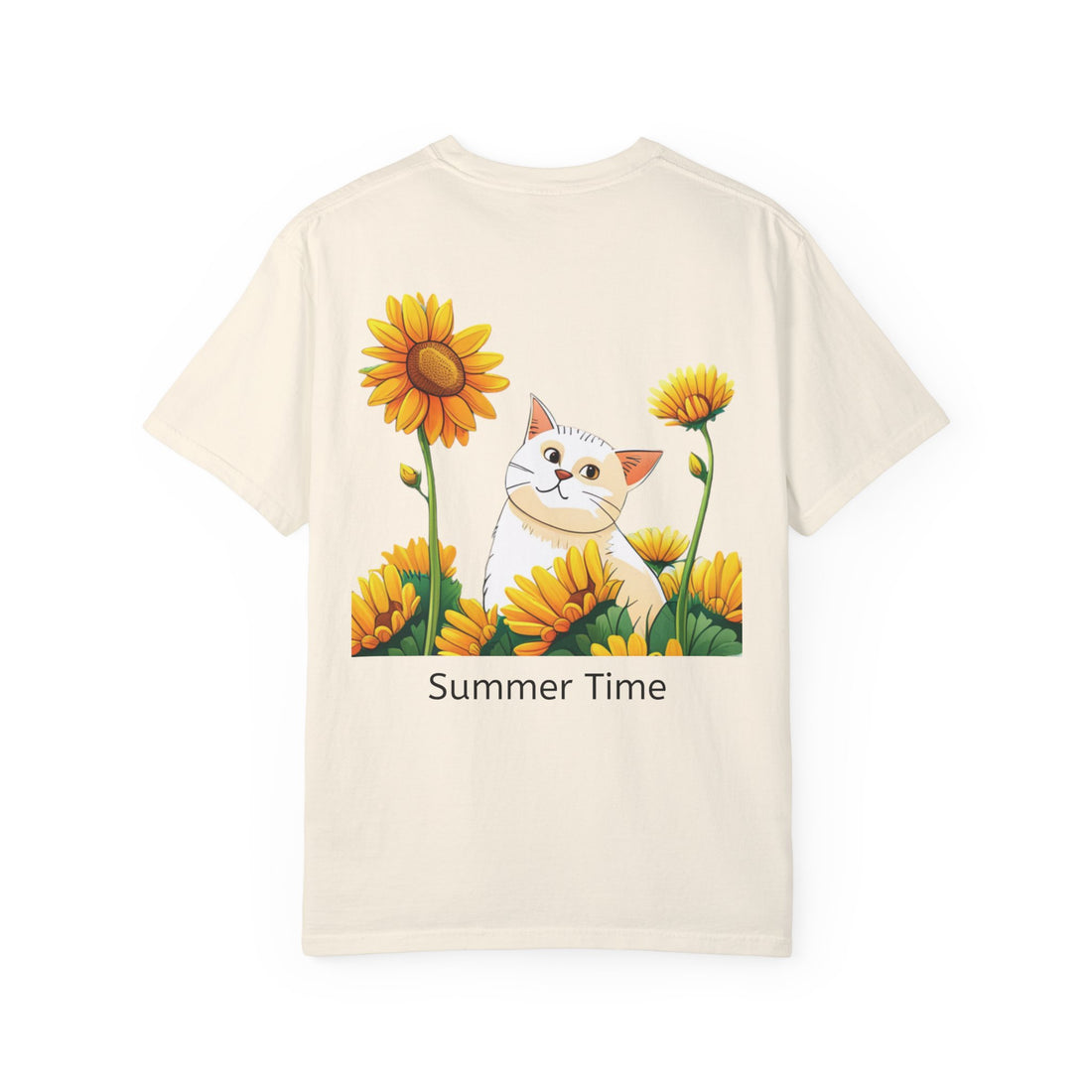 Summer Time - Sunshine Unisex Garment-Dyed T-shirt Love My Cat