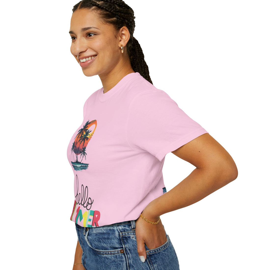 Hello Summer Sunset - Unisex Garment-Dyed T-shirt