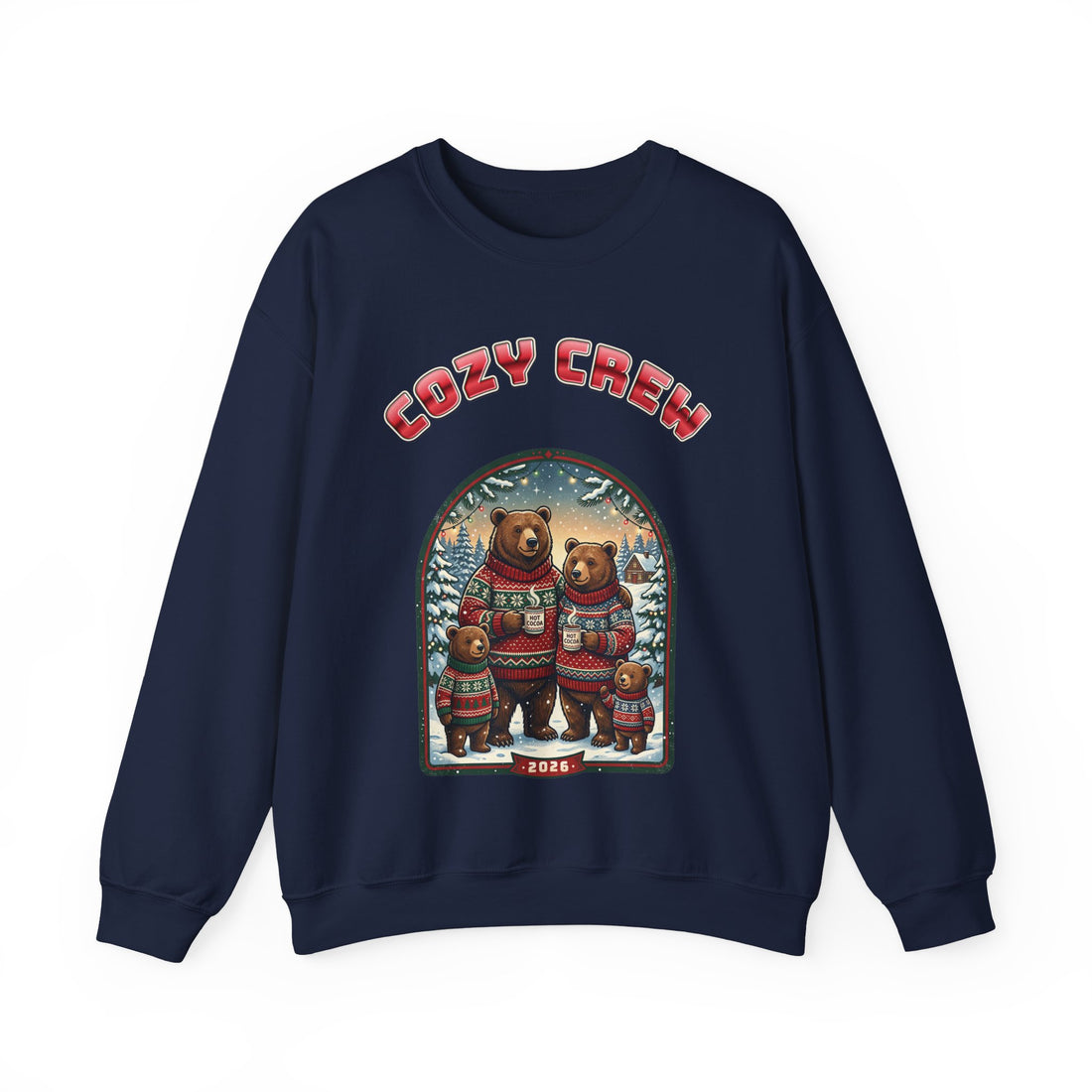 Head Elf in Charge 2026 family Christmas sweatshirt, dark color by Inkida, view 4