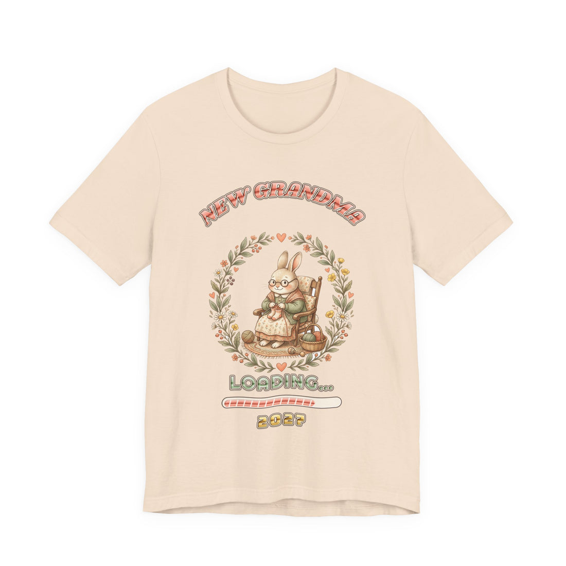 New Grandma Loading 2027 pregnancy announcement t-shirt by Inkida, view 4