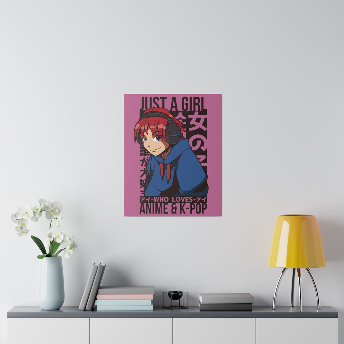 Just A Girl Who Loves Anime & KPOP - Matte Canvas, Stretched, 0.75"
