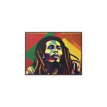 Colored Bob Marley Canvas Wraps, Horizontal Frame