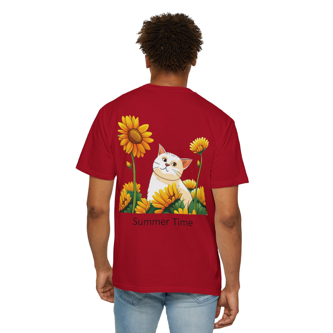 Summer Time - Sunshine Unisex Garment-Dyed T-shirt Love My Cat