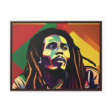 Colored Bob Marley Canvas Wraps, Horizontal Frame