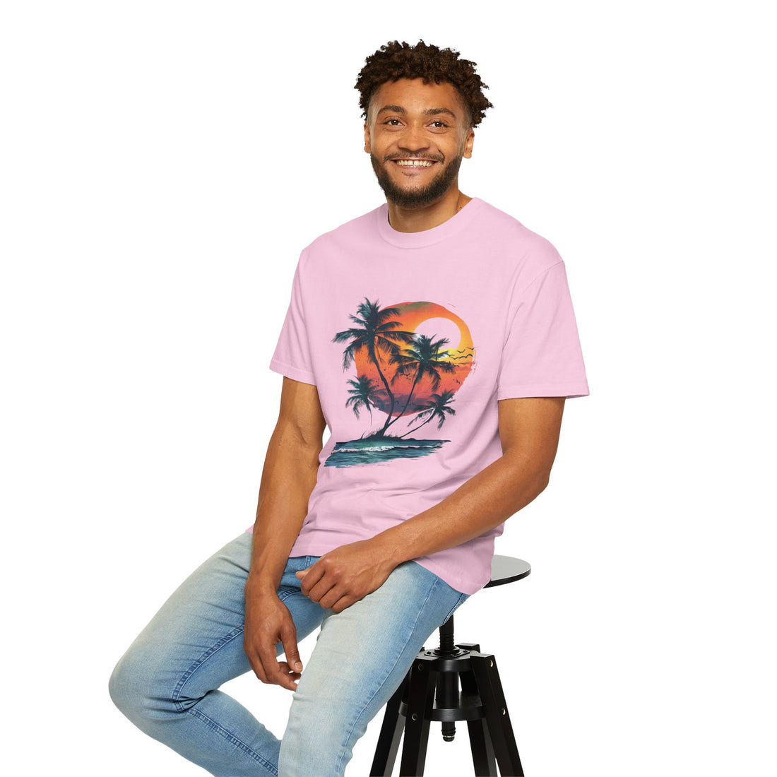 Summer Time - Sunshine Unisex Garment-Dyed T-shirt Love My Cat