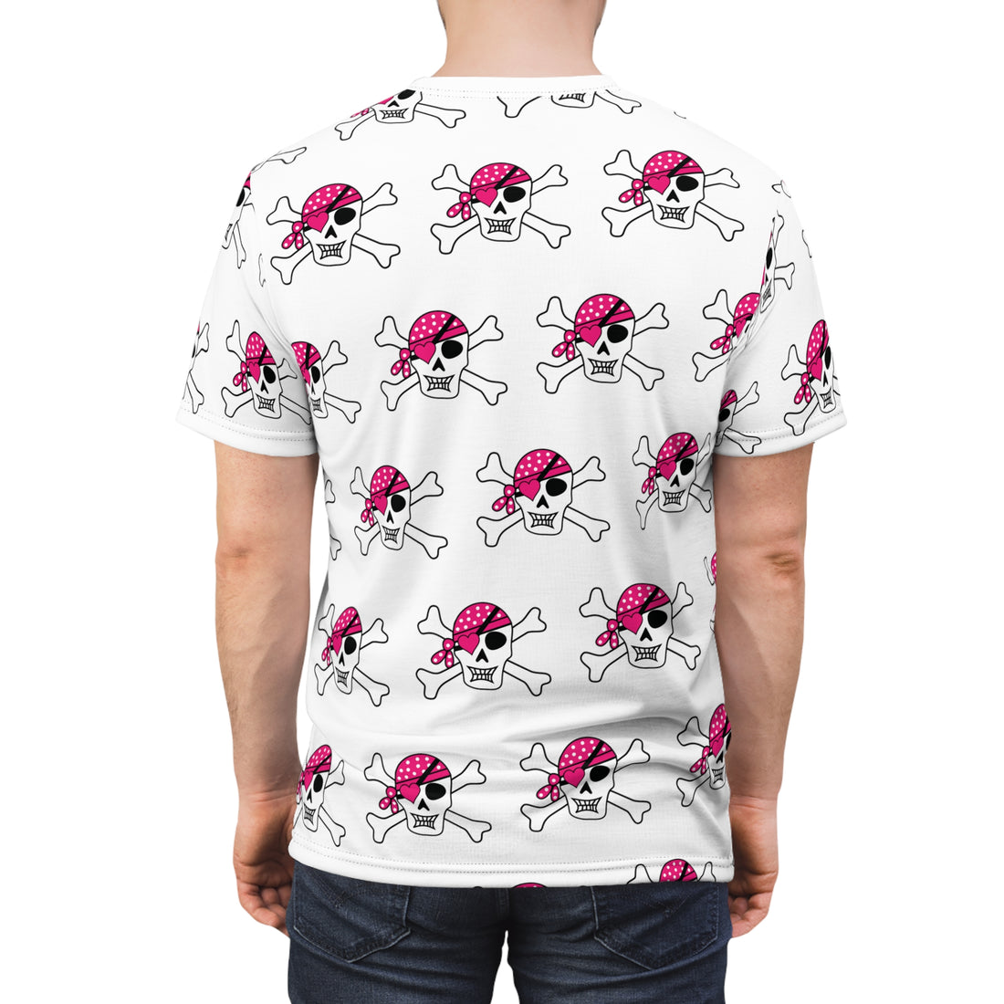 Unisex Skull and Crossbones Cut & Sew Tee