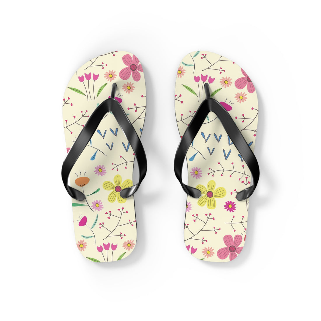Summer Flowers Flip Flops