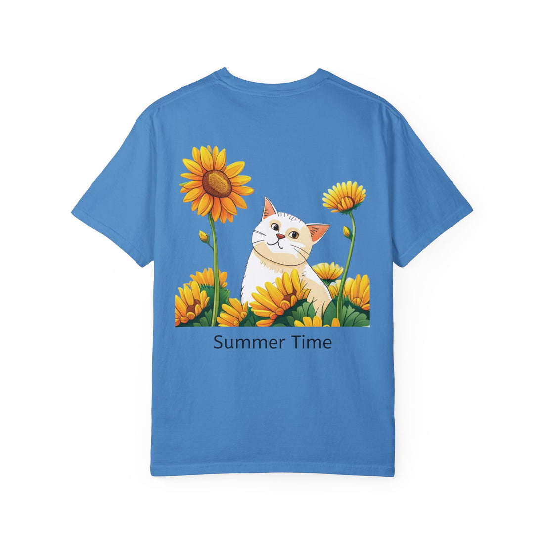 Summer Time - Sunshine Unisex Garment-Dyed T-shirt Love My Cat
