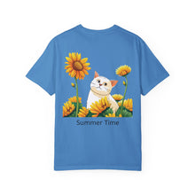 Summer Time - Sunshine Unisex Garment-Dyed T-shirt Love My Cat