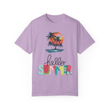 Hello Summer Sunset - Unisex Garment-Dyed T-shirt