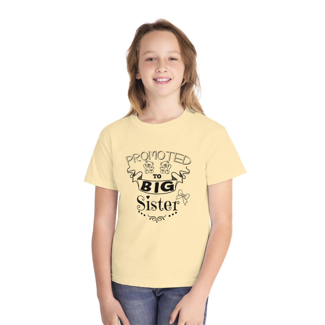 Promoted To Big Sister Youth Midweight Tee