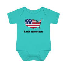Little American USA flagged Map Infant Baby Rib Bodysuit