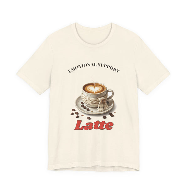 Emotional Support Latte funny t-shirt, view 2