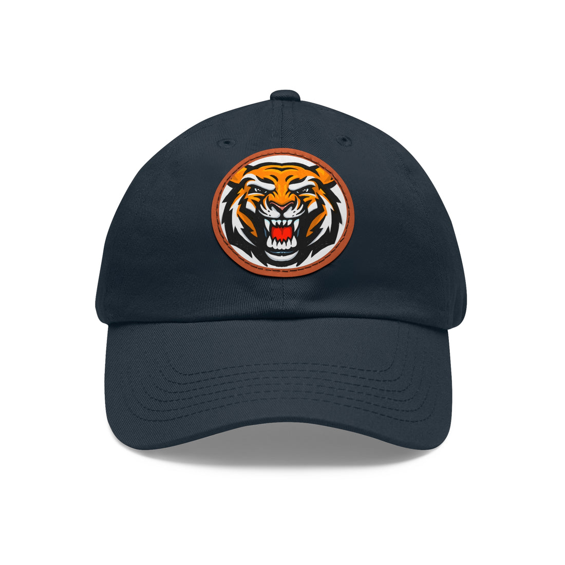 Tiger - Dad Hat with Leather Patch (Round)