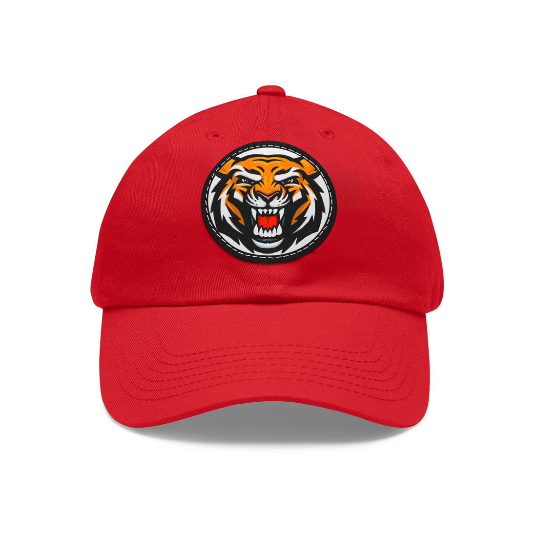 Tiger - Dad Hat with Leather Patch (Round)