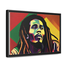 Colored Bob Marley Canvas Wraps, Horizontal Frame