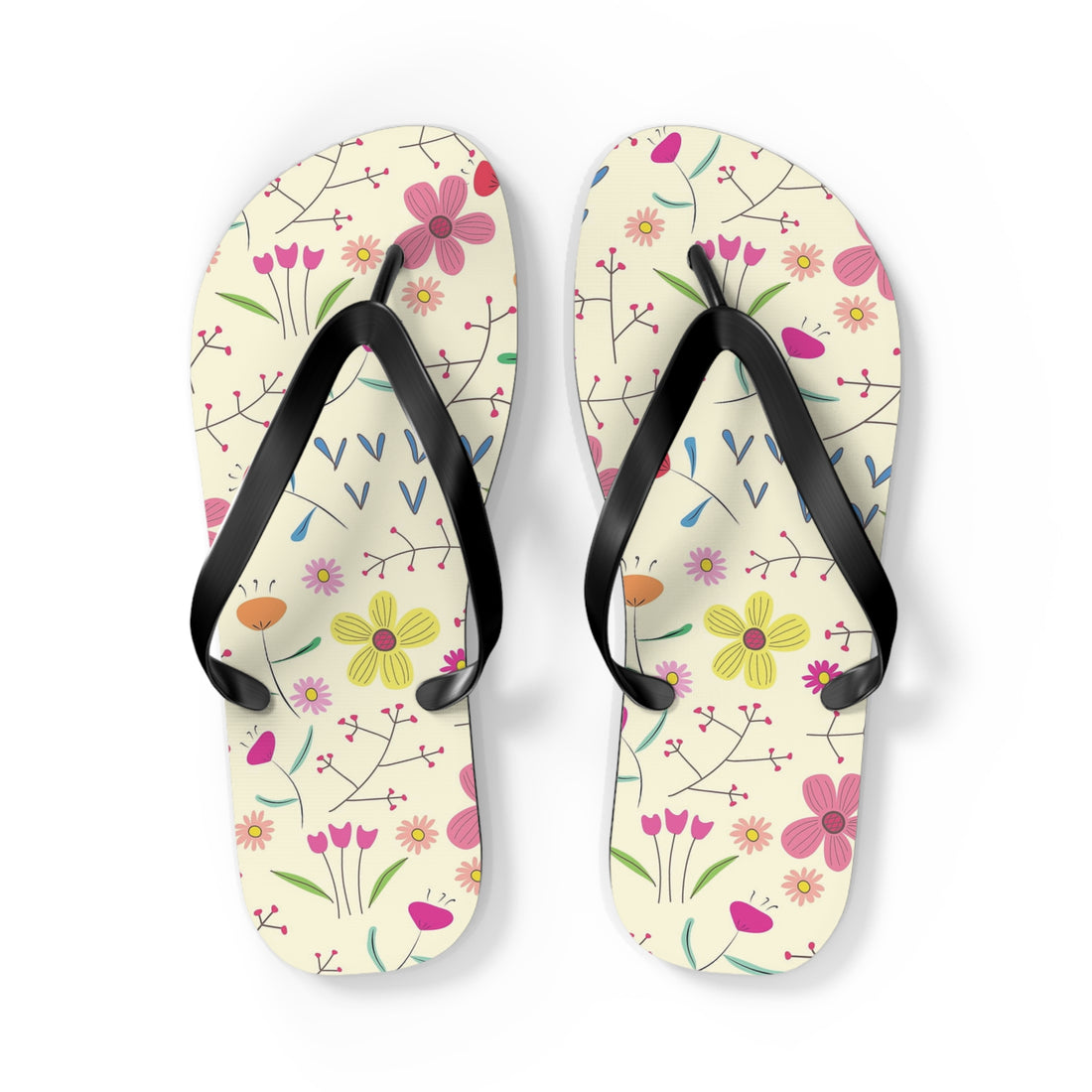 Summer Flowers Flip Flops