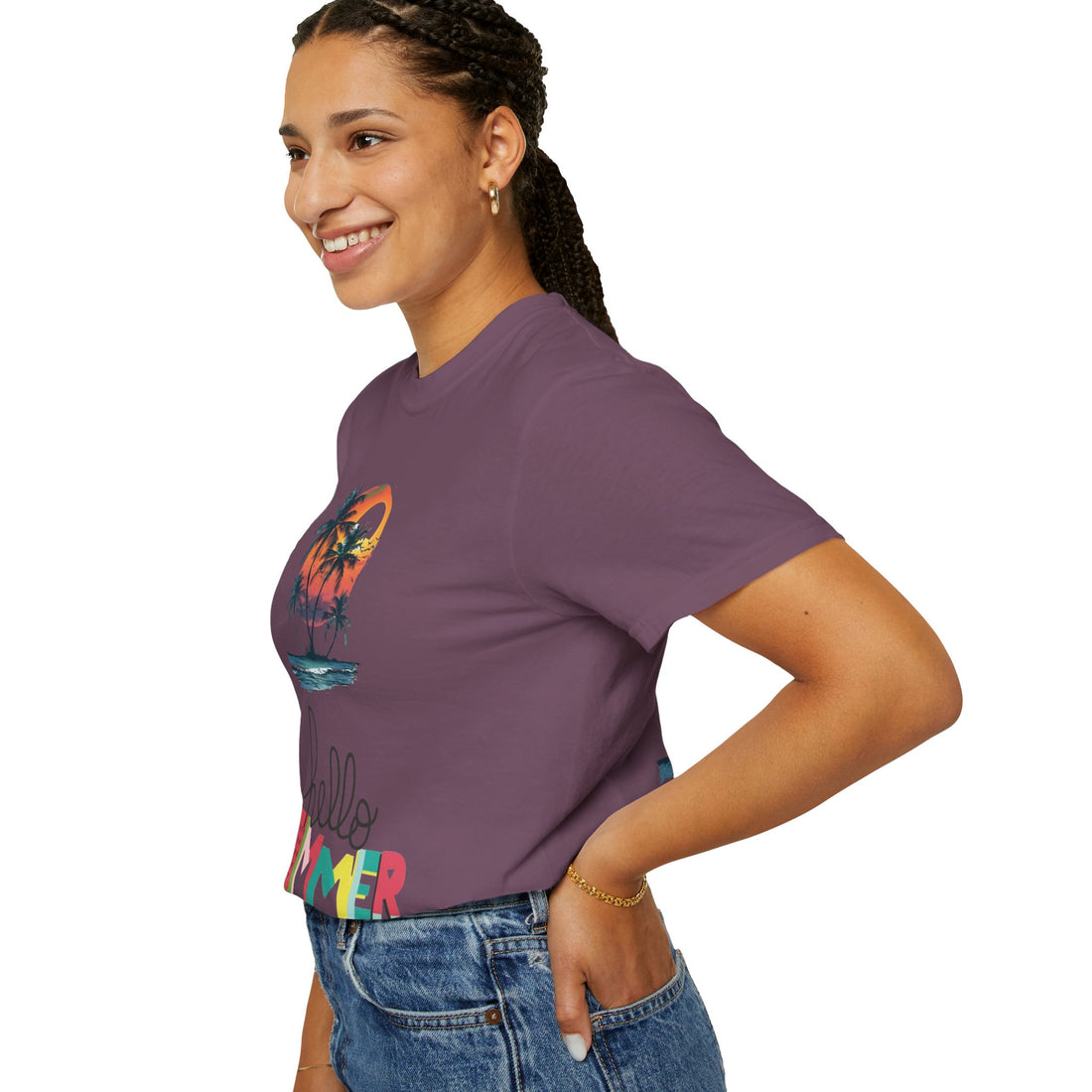 Hello Summer Sunset - Unisex Garment-Dyed T-shirt