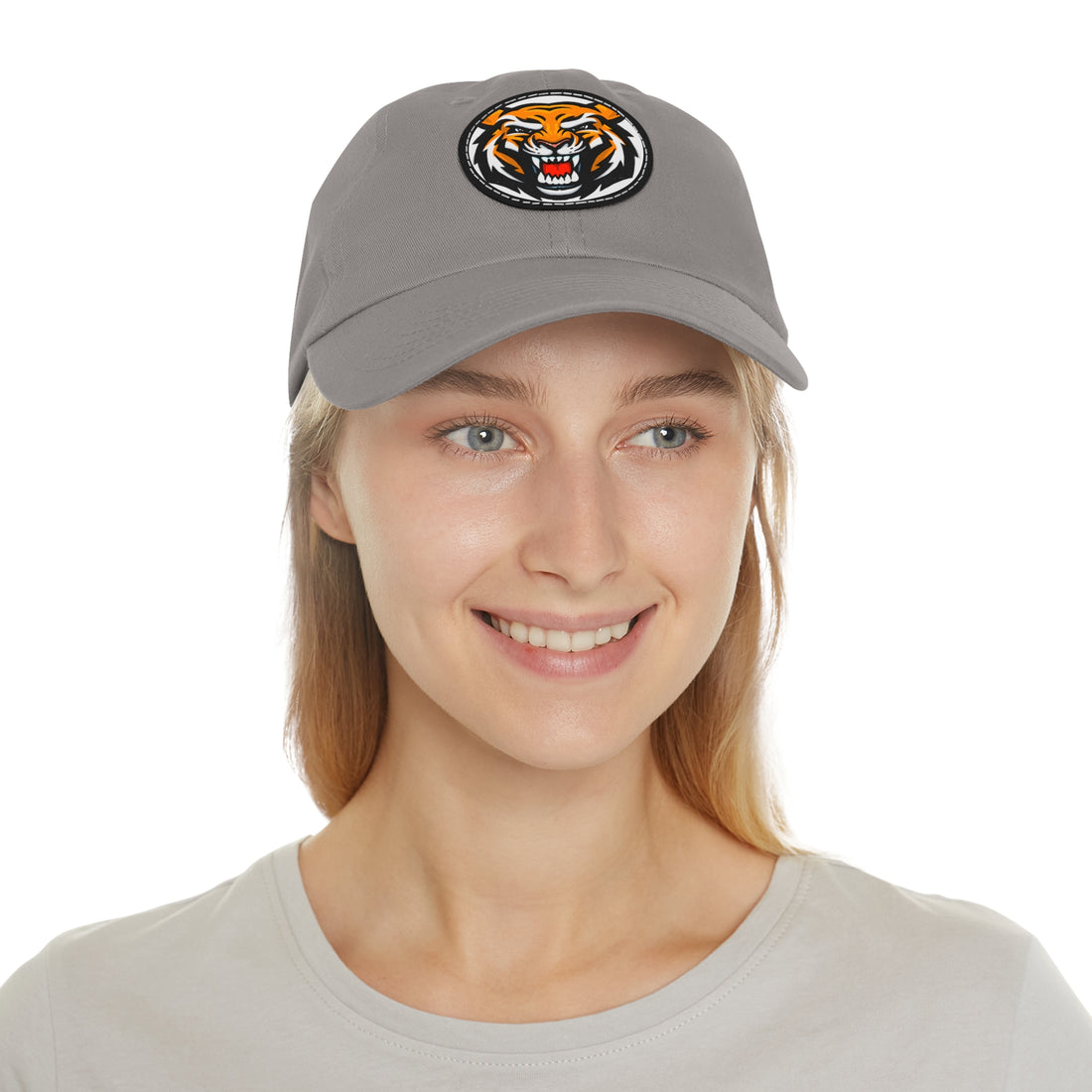 Tiger - Dad Hat with Leather Patch (Round)