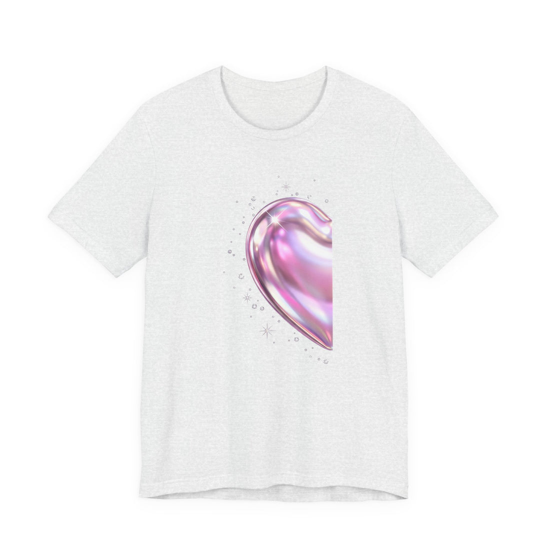 Split Heart matching couples t-shirt left half by Inkida, view 2
