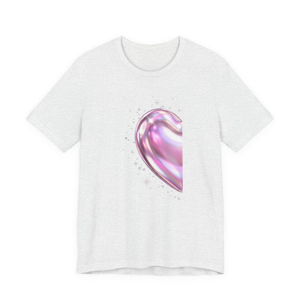 Split Heart matching couples t-shirt left half by Inkida, view 2