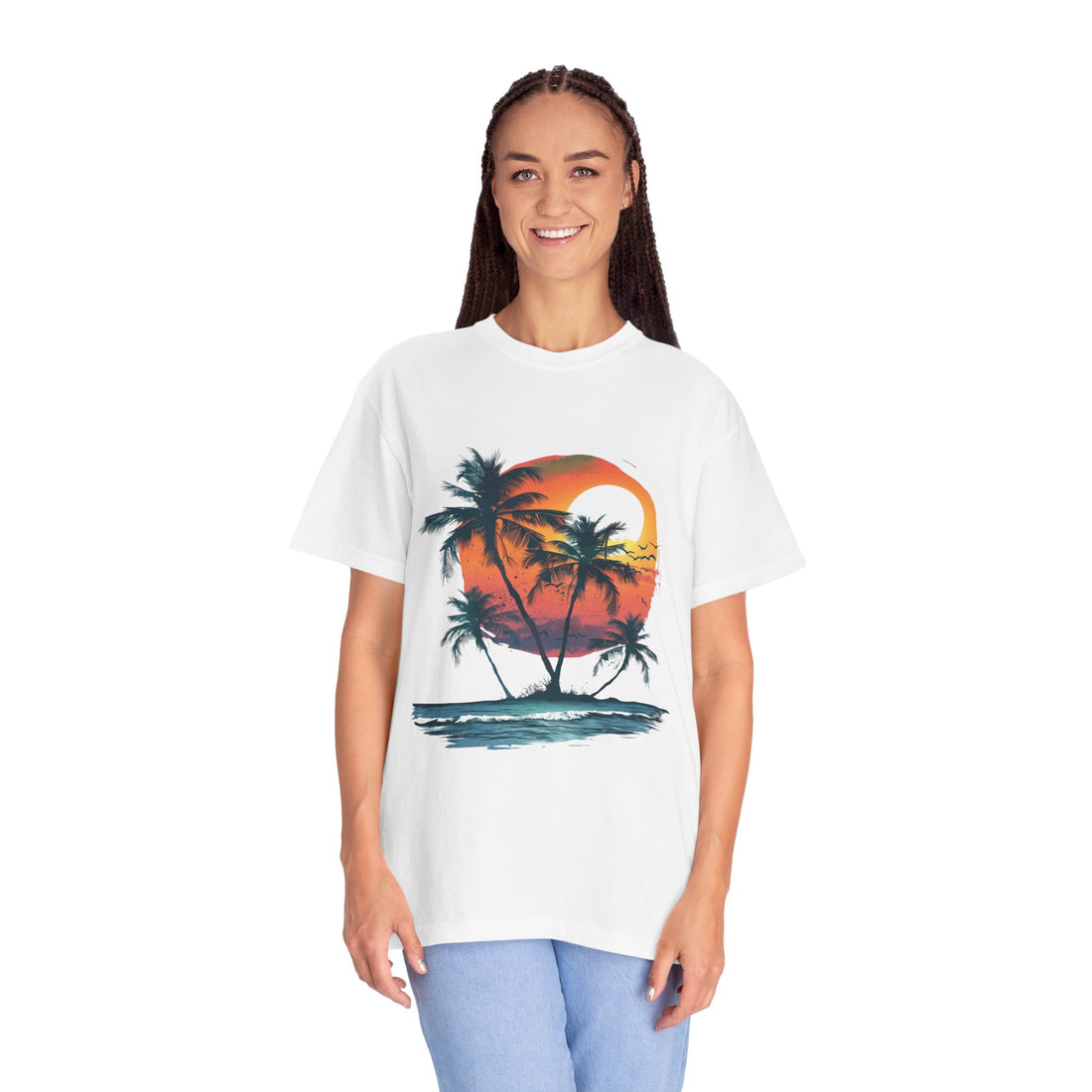 Summer Time - Sunshine Unisex Garment-Dyed T-shirt Love My Cat