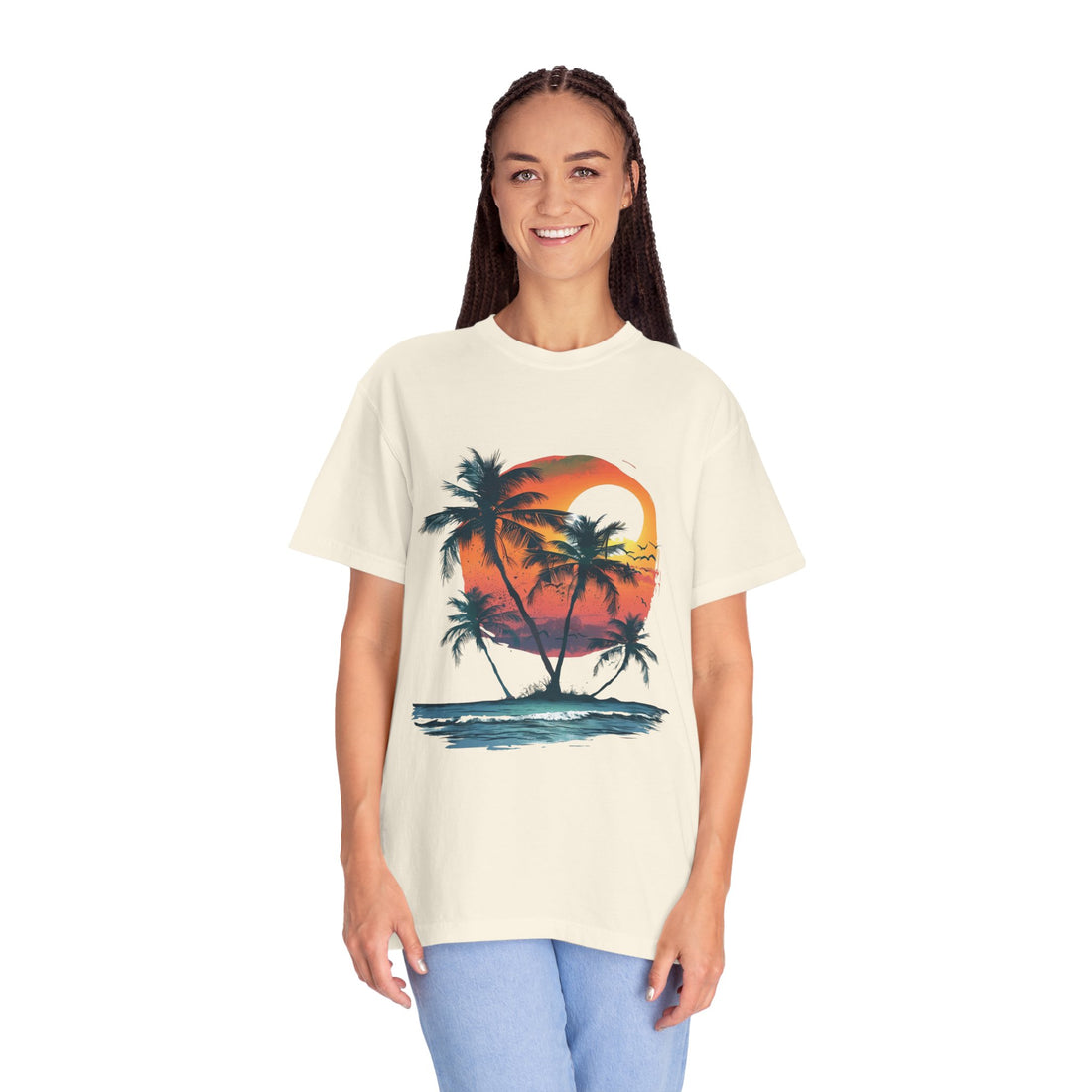Summer Time - Sunshine Unisex Garment-Dyed T-shirt Love My Cat