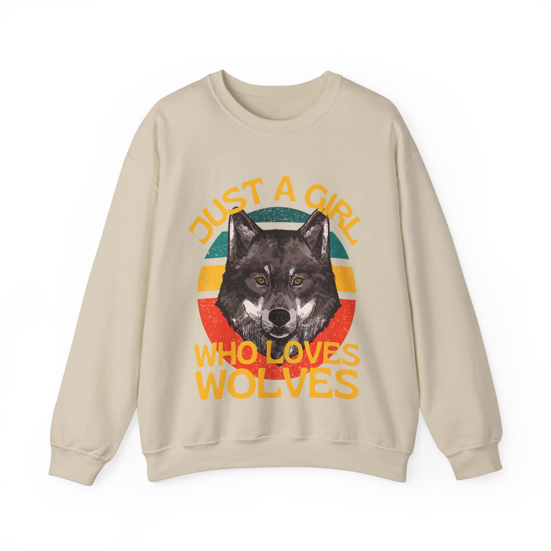 Just A Girl Who Loves Wolves Crewneck Sweatshirt