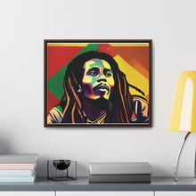 Colored Bob Marley Canvas Wraps, Horizontal Frame