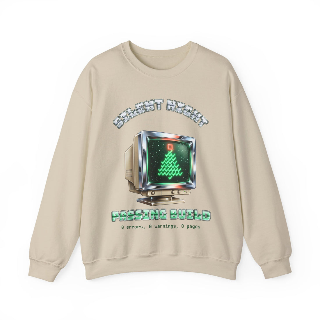 programmer Christmas sweatshirt Silent Night Passing Build by Inkida, view 3