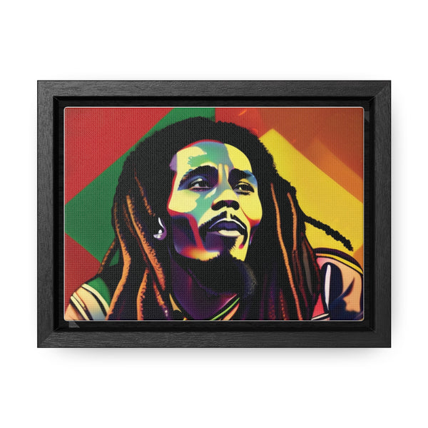 Colored Bob Marley Canvas Wraps, Horizontal Frame